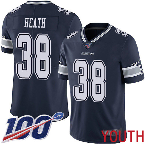 Youth Dallas Cowboys Limited Navy Blue Jeff Heath Home #38 100th Season Vapor Untouchable NFL Jersey->women nfl jersey->Women Jersey